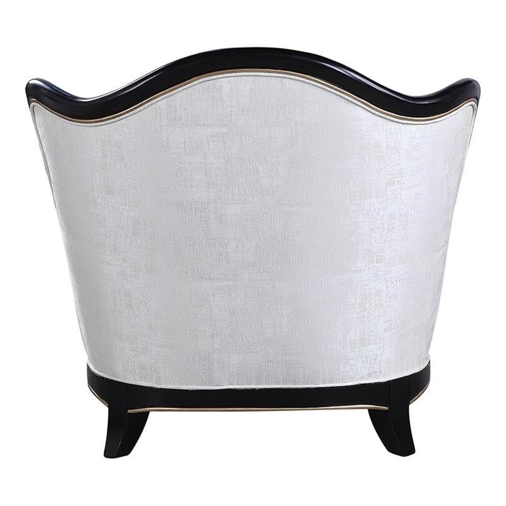 Acme Nurmive Chair with 2 Pillows in Beige Fabric