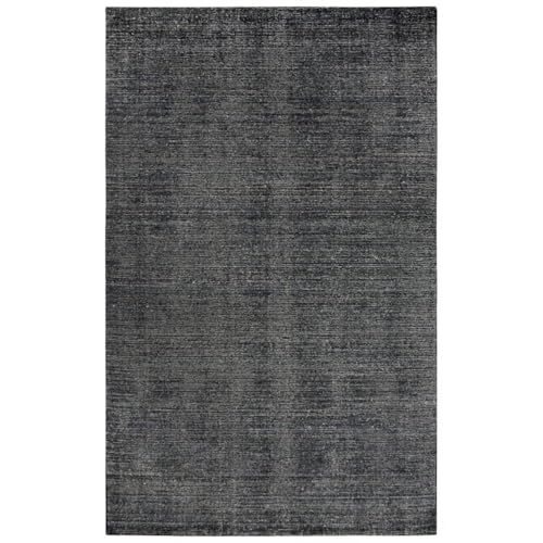 Rizzy Home Alora Decor Demure 9' X 12' Solid Black/Charcoal Hand-Loomed Area Rug
