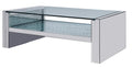 Acme Nysa Coffee Table in Mirrored and Faux Crystals
