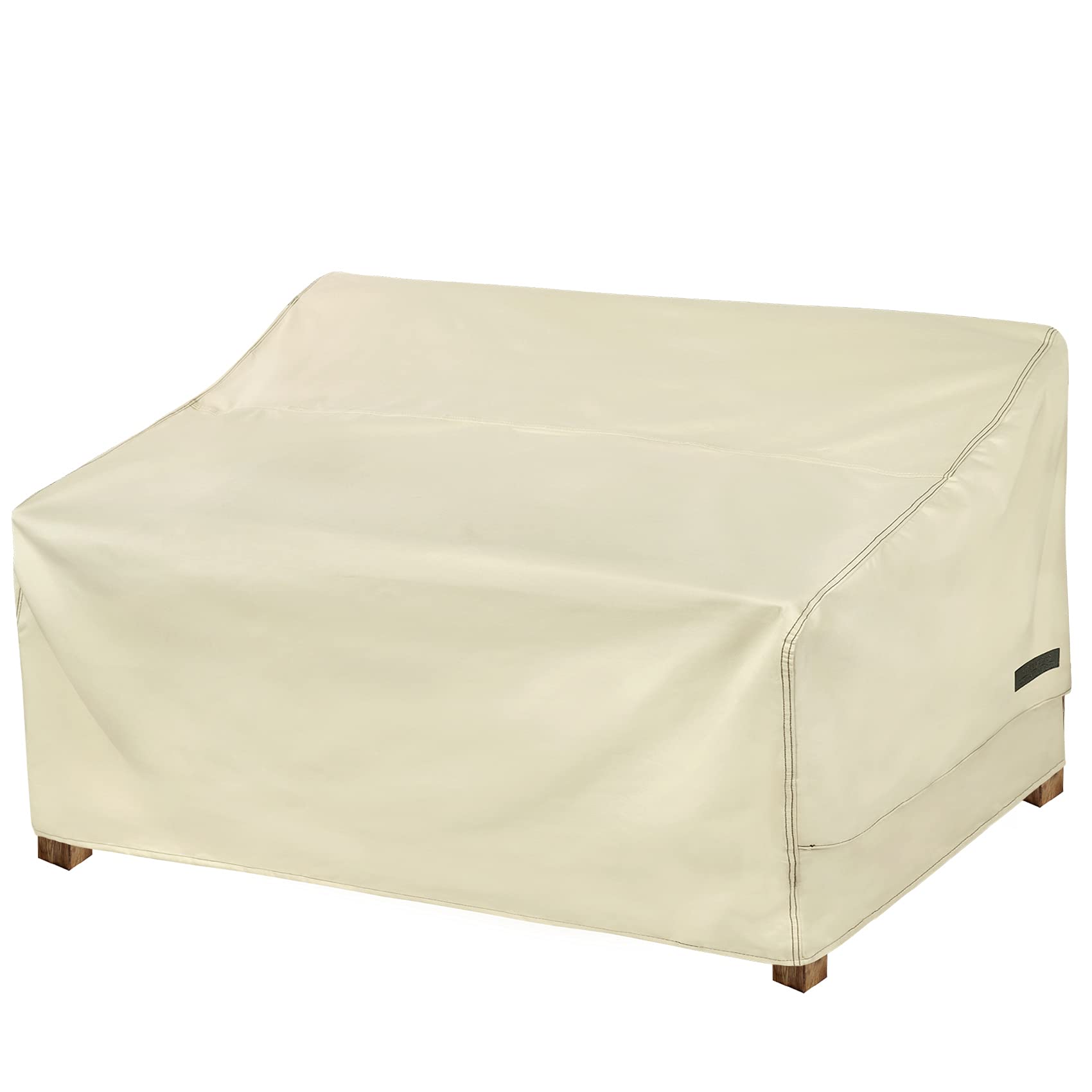 Nettypro Outdoor Loveseat Sofa Cover Waterproof 3-Seater Patio Furniture Bench Sofa Cover, 58'W X 37'D X 35'H, Beige