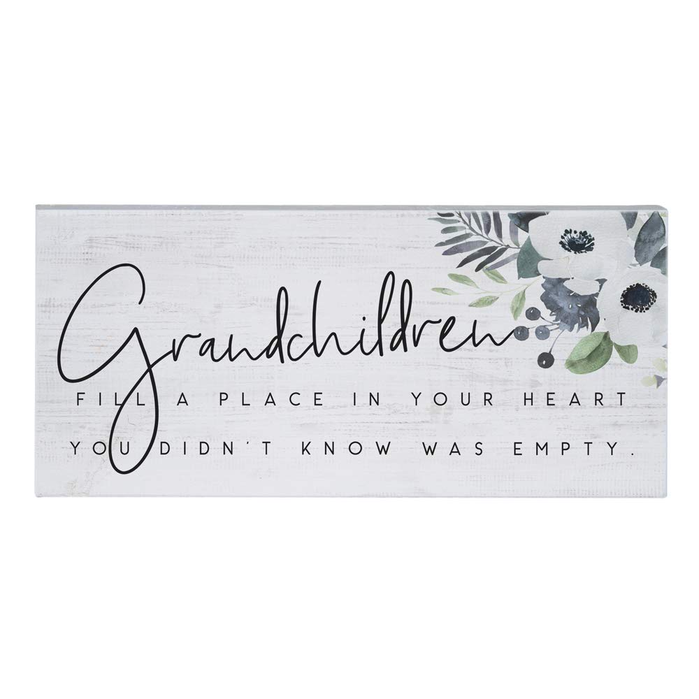 Simply Said, INC Inspire Boards- Grandchildren Fill Your Heart, 12 x 5.5 in Distressed Rustic Sign ISB1280