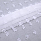 White Sheer Curtains 90 Inch Length For Bedroom 2 Panels Set Aesthetic,Textured Ruffle Pearl Pom Pom Curtains 90 Inches Long,Back Tab Shabby Chic Boho Curtain For Living Room,Patio Sliding Glass Door