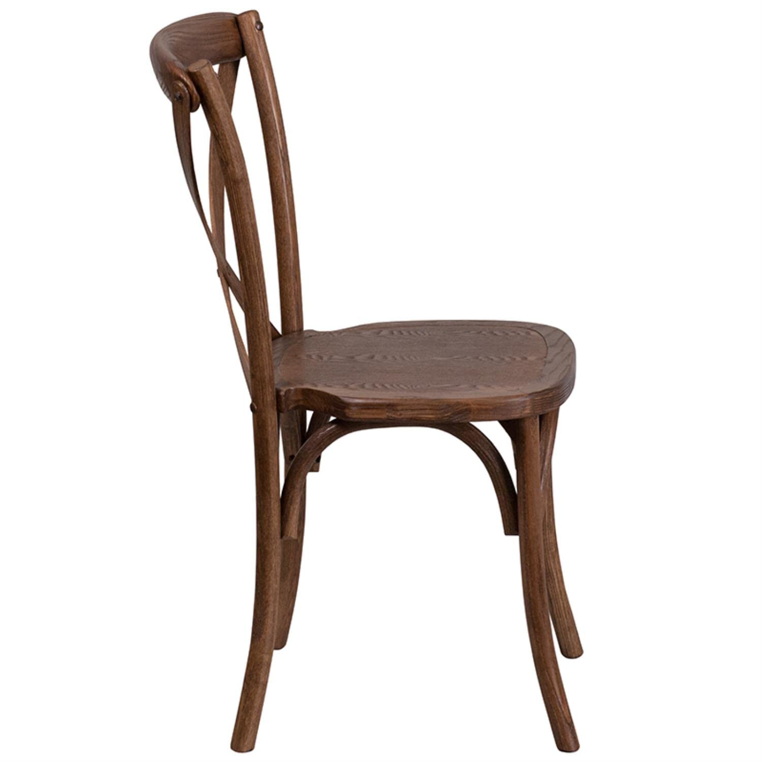 Flash Furniture HERCULES Series Pecan Cross Back Chair