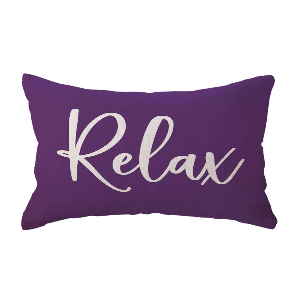 Ulove Love Yourself Relax Lumbar Throw Pillow Case 12  20 Inch Housewarming Gifts Farmhouse Purple Decorative Rectangular/Waist