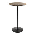 Winsome Cora 40.04-Inch Faux Marble Bar Height Round Pub Table, Black/Brown (76124)