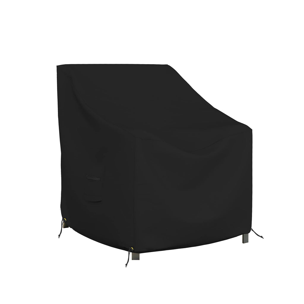 Covers & All Outdoor Chair Cover, 12 Oz Waterproof Uv & Weather Resistant Patio Furniture Sofa Cover For Outdoor Outside Seating Lawn Garden, With Air Vents & Drawstrings (32'W X 37'D X 36'H, Black)