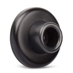Kovosch Concave Wall Door Bumper Stop Black - 2-1/2    Outside Diameter Stainless Steel Cover With 1-1/8    Black Rubber Bumper