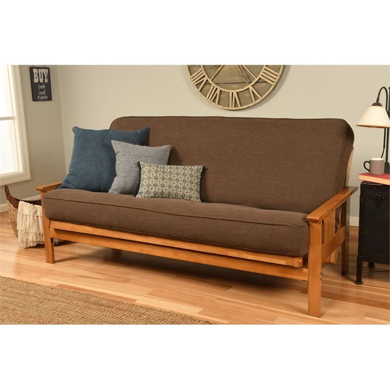 Kodiak Furniture Monterey Butternut Sofa with Cocoa Brown Fabric Mattress