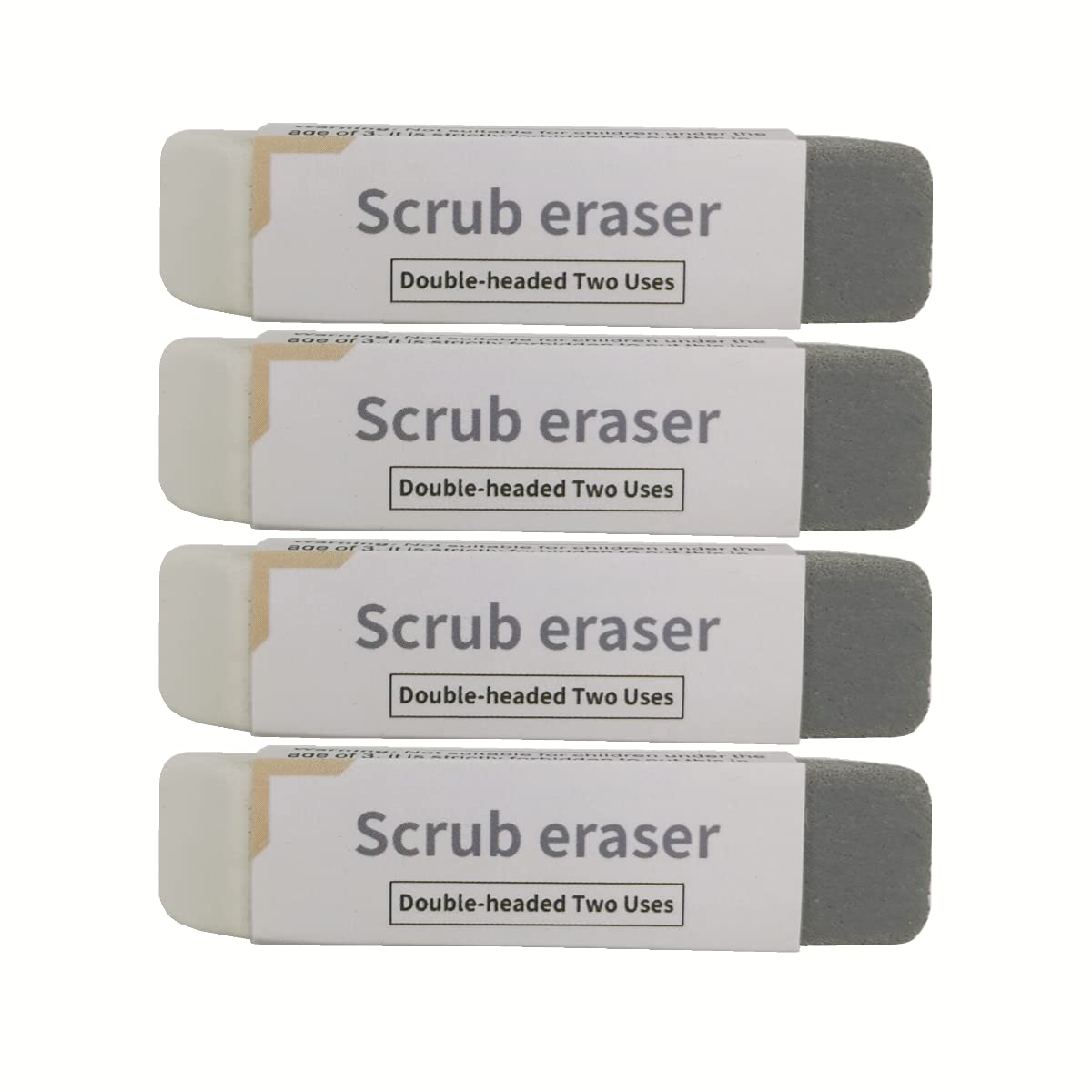 Tododli Sand Erasers 4 Packs, Silicone Eraser Used To Clear Colored Pencils, Ballpoint Pens And Ink Marks (Grey)