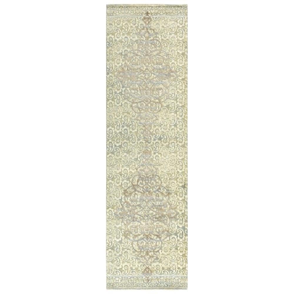 Rizzy Home Alora Decor Essential 2'6" X 8' Medallion/Scroll Beige/Ivory Hybrid Area Rug