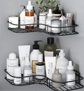 Copelle (1 SelfAdhesive LShape WallMounted Shelf, Black, Modern Style, Space Saving, No Drilling Required)