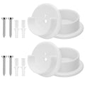 4 Pcs Plastic Closet Rod Holders,13/8 Wardrobe Tube Rail Support Bracket