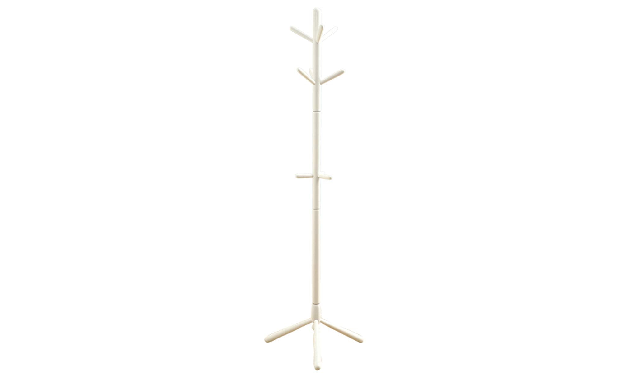 HomeRoots Solid Wood Coat Rack - 69' H/White Wood Contemporary Style