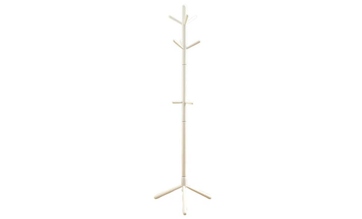 HomeRoots Solid Wood Coat Rack - 69' H/White Wood Contemporary Style