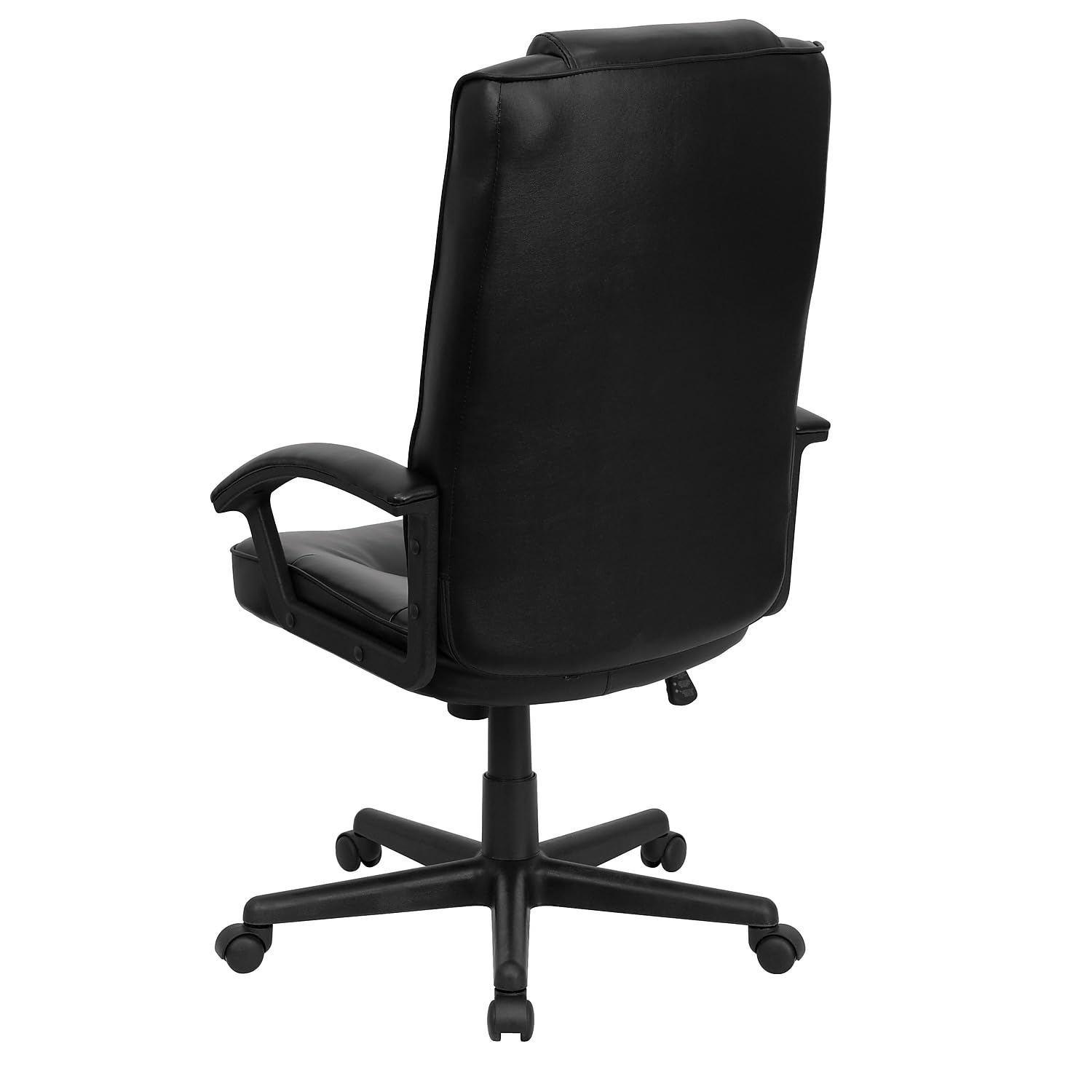Flash Furniture Nora High Back Black LeatherSoft Executive Swivel Office Chair with Arms