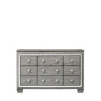 Acme Antares 9-Drawer Rectangular Wooden Dresser in Light Gray Oak