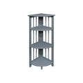 Casual Home Mission 4-Shelf Corner Folding Bookcase, Slate Gray