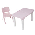 HAPPY BEAR Table and Chair Set for Kids Strong & Durable Plastic Made Rectangle Table with Box Space for Stationery 3 Level Heig