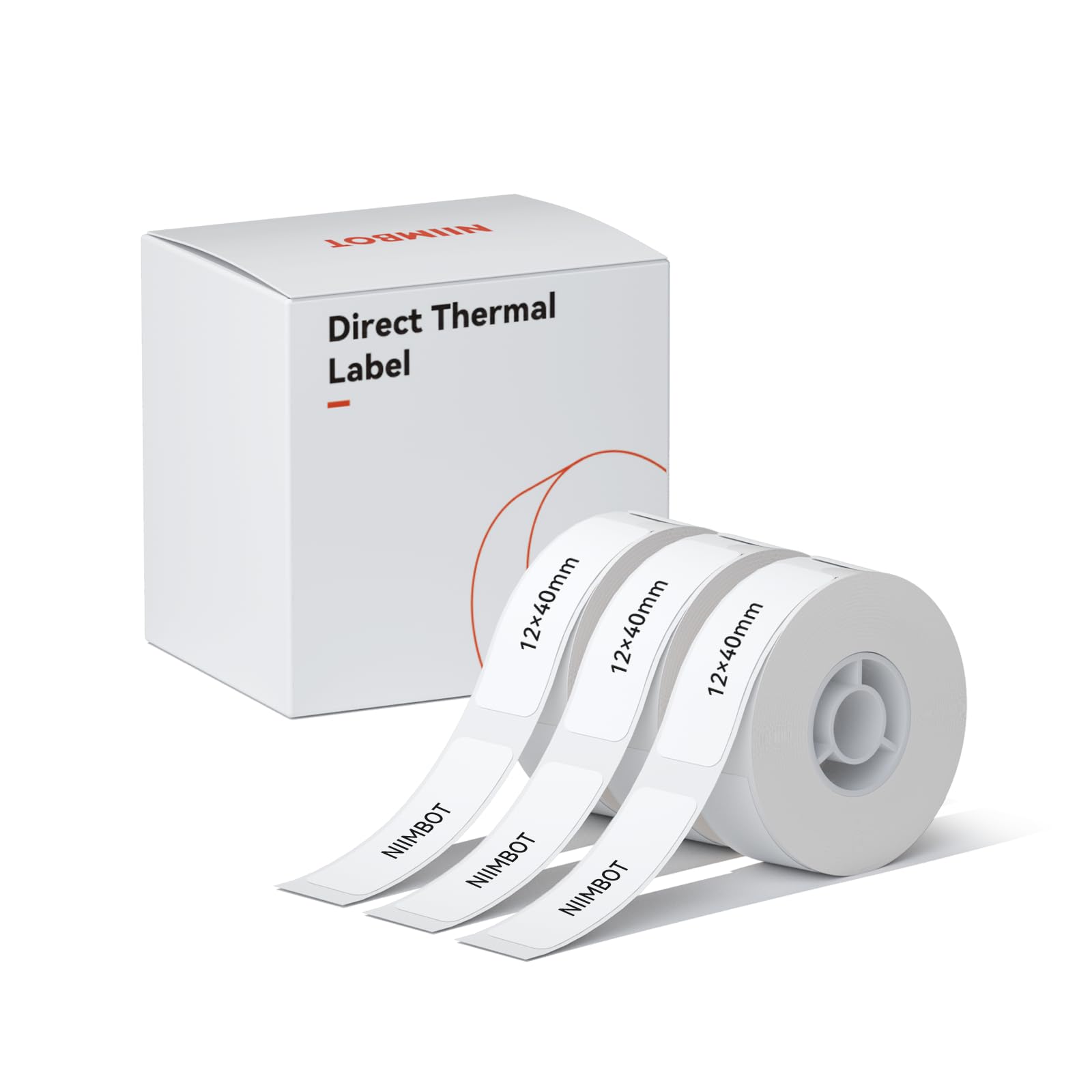 Niimbot Label Maker Tape For D11/D110/D101 Label Maker, 12 X 40 Mm (0.47' X 1.57') 160 Tapes/Roll, 3-Roll, Thermal Label Tape