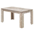 HomeRoots Decor 35.5-inch x 59-inch x 30.5-inch Taupe, Reclaimed Wood Look - Dining Table