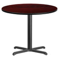 Flash Furniture Graniss 36'' Round Mahogany Laminate Table Top With 30'' X 30'' Table Height Base