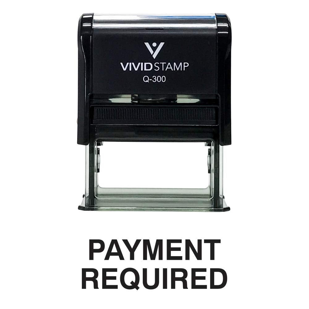 Payment Required Office Self Inking Rubber Stamp (Black Ink) - Large