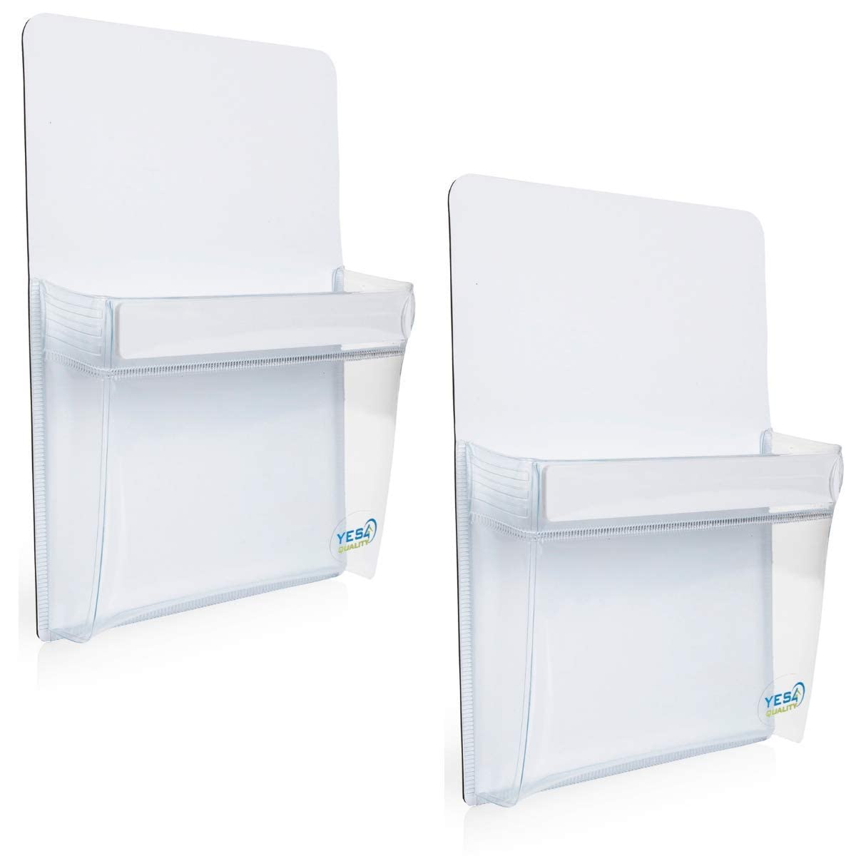 Yes4Quality Magnetic Pen Holder For Refrigerator With Strong Magnetic Back (2 Pack), Dry Erase Marker Holder Ideal For Whiteboar