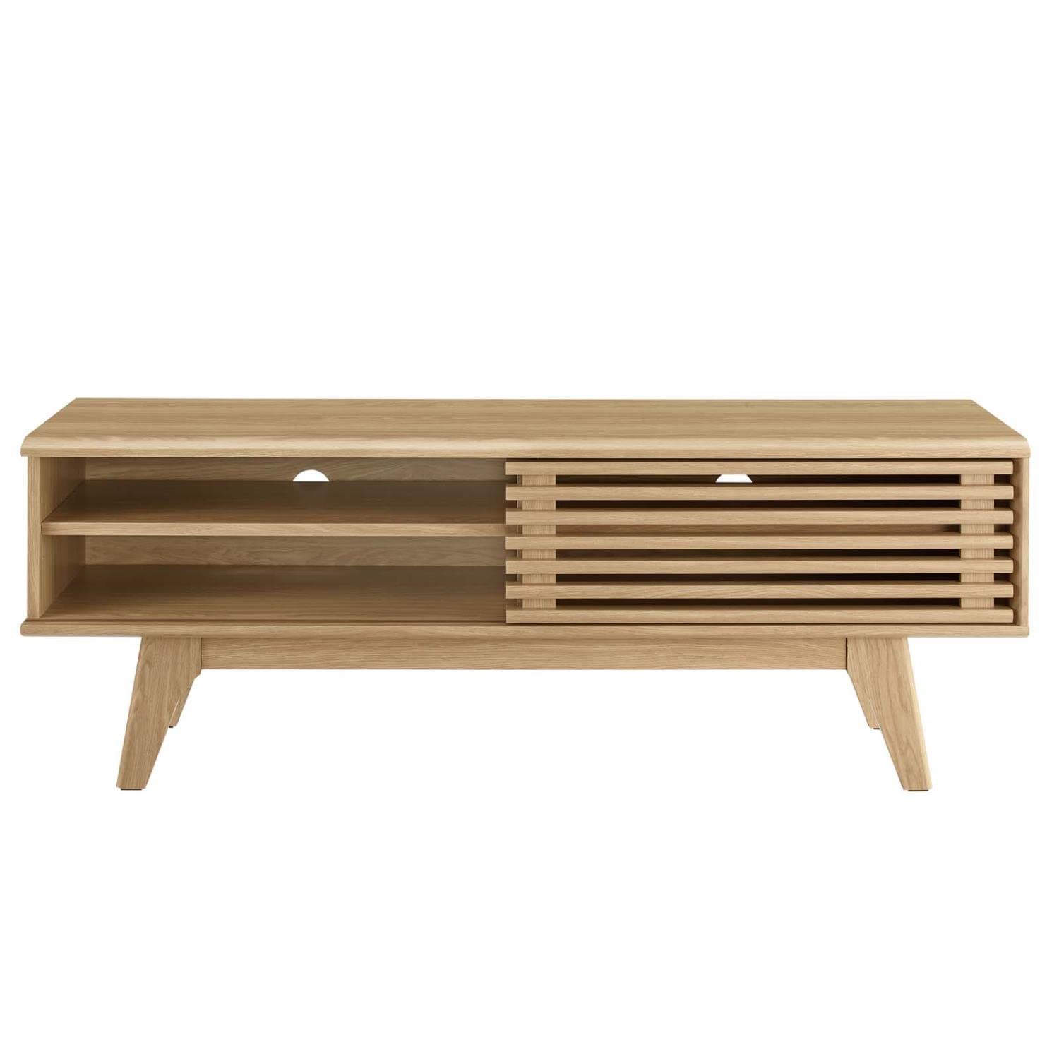 Modway Render Mid-Century Modern Low Profile 48 Inch TV Stand in Oak, 48&quot;