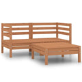 vidaXL 3-Piece Patio Lounge Set- Solid Pinewood, Honey Brown- Perfect for Gardens, Patios & Living Rooms- Rustic Pallet Design- Durable & Weather Resistant