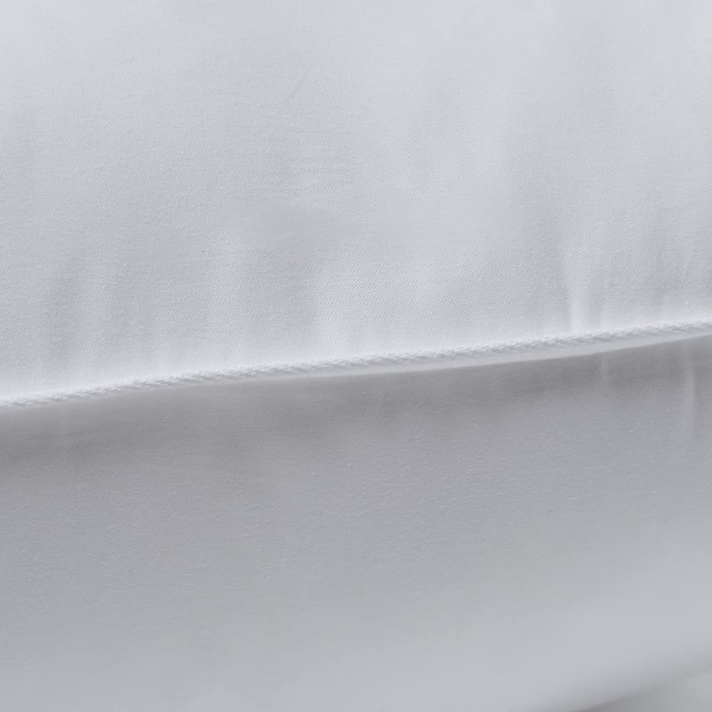 HomeRoots White 100% Cotton Premium Lux Siberian Down King Size Medium Pillow