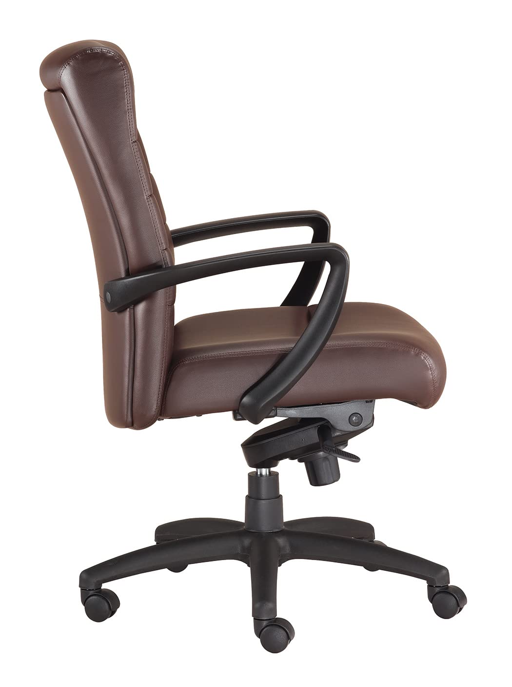 Eurotech Seating Manchester Mid Back Leather Chair, Brown