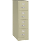 Lorell LLR60193 4-Drawer Vertical File with Lock, 15" x 26-1/2" x 52", Putty