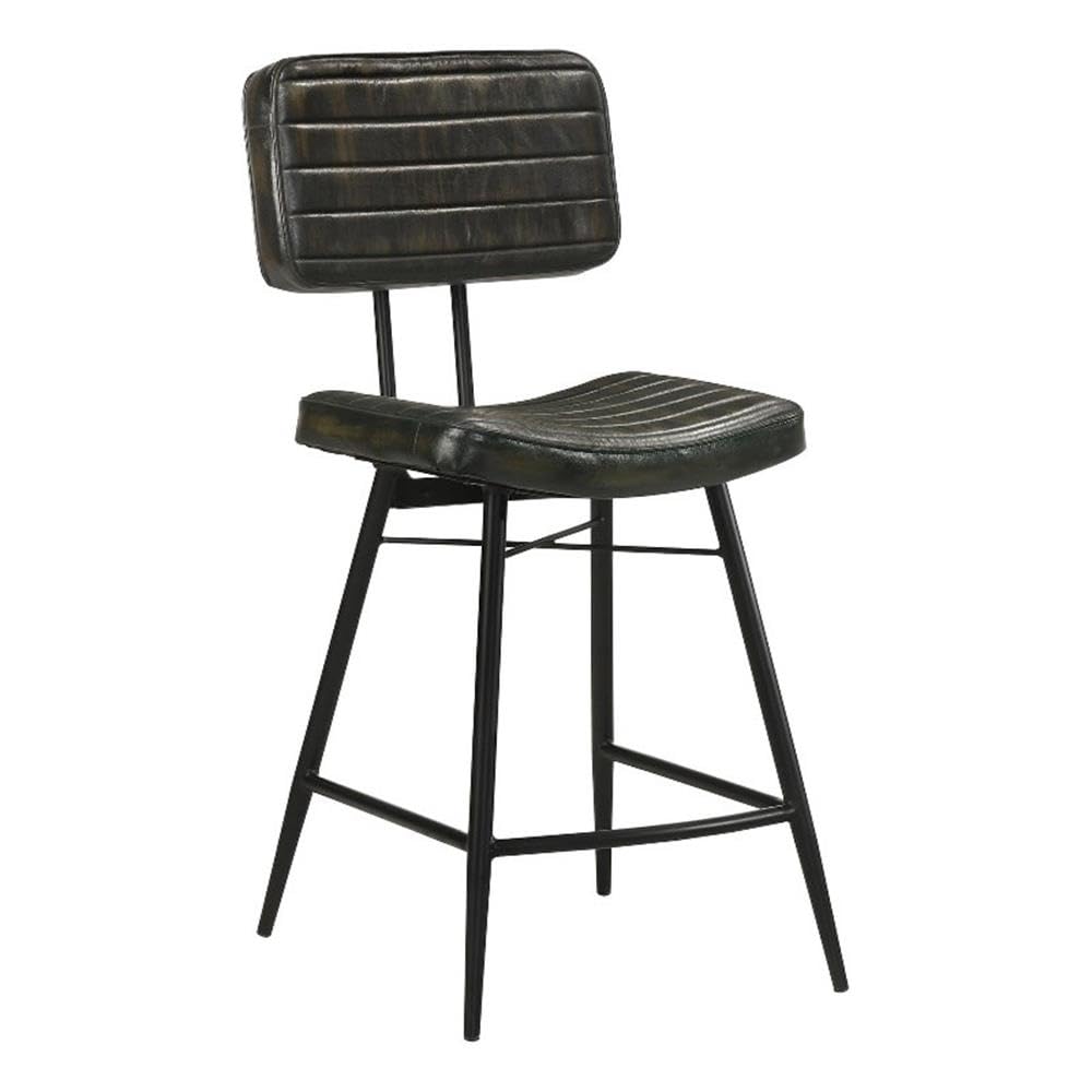 Coaster Partridge Leather Upholstered Counter Height Stools Espresso
