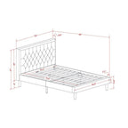 East West Furniture KD16F-2GA08 3 Piece Bed Set - 1 Full Platform Bed Frame Dark Khaki Linen Fabric Padded and Button Tufted Headboard with 2 Bedroom Nightstand - Antique Walnut Finish Nightstand