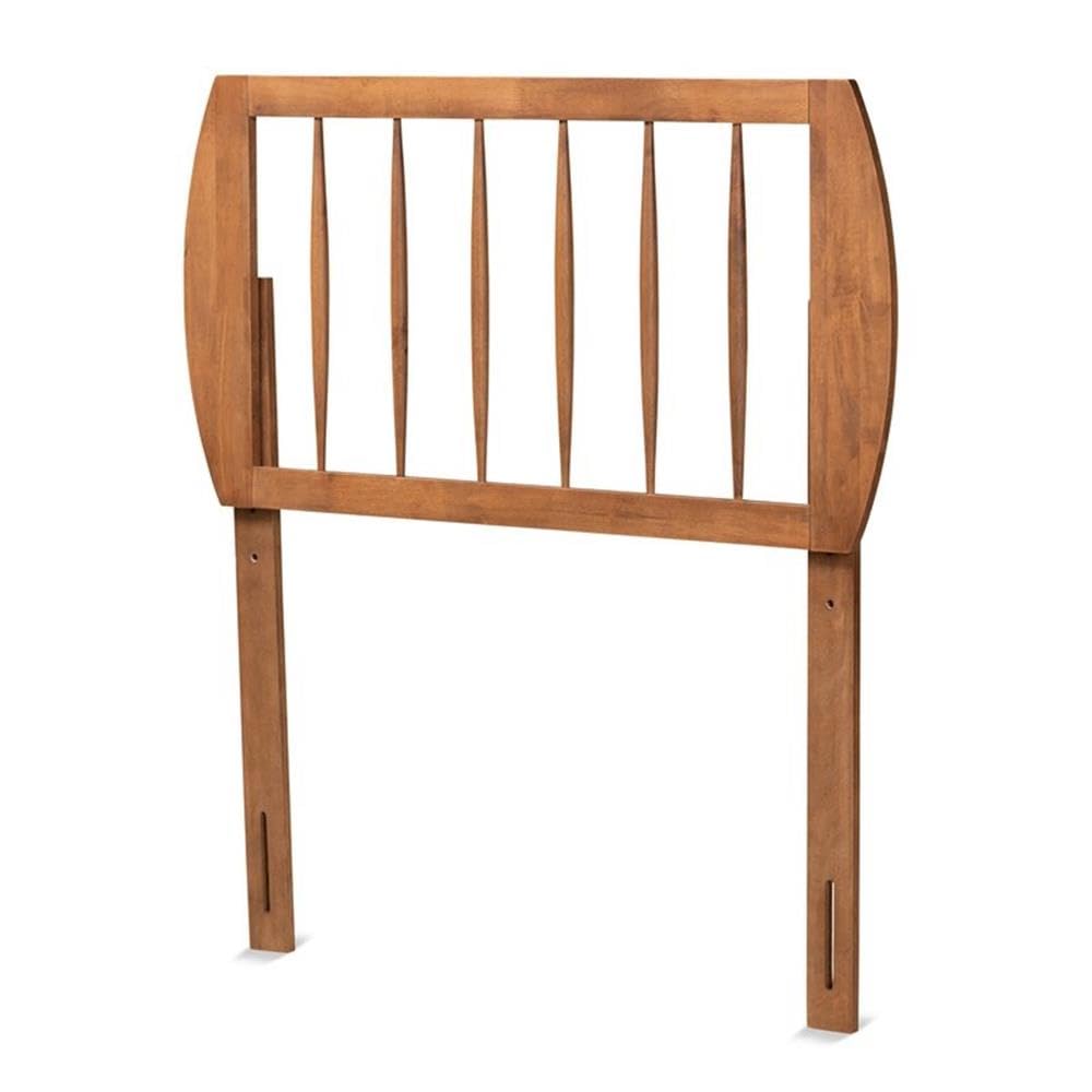 Baxton Studio Norman Modern and Contemporary Transitional Ash Walnut Finished Wood Twin Size Headboard