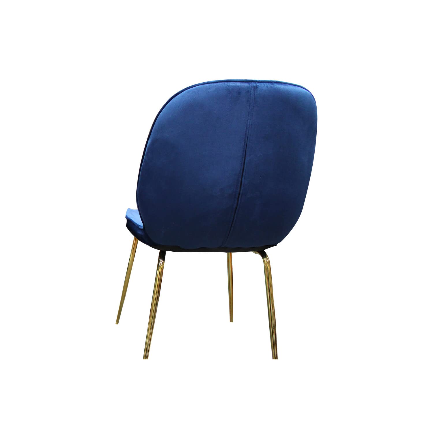 Best Master Furniture Tara Velvet Dining Chairs With Gold Plated Legs, Set Of 2, Blue