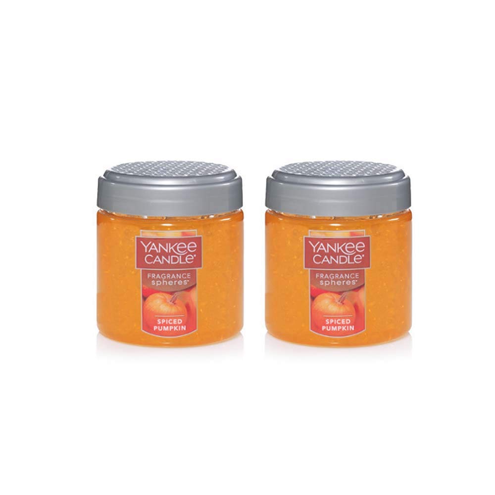 2 Pack of Yankee Candle Spiced Pumpkin Fragrance Spheres Odor Neutralizing Scent Beads