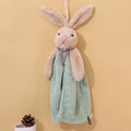 CLUZE Super Soft Rabbit Hanging Hand Towel for Kitchen and Bathroom Absorbent Thick Coral Velvet Hand Towels with Hanging Loop F