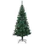 vidaXL Artificial Christmas Tree - 7ft Green with Iridescent Tips, Sturdy Steel Stand, Bushy 910 PVC Tips, Easy Assembly, Durable for Repeated Use