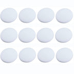 Door Knob Wall Shield, 12Pcs White Round Soft Rubber Wall Protector Self Adhesive Door Handle Bumper (Small Round 1.57', White)