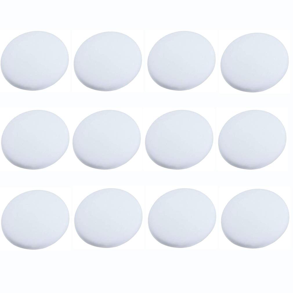 Door Knob Wall Shield, 12Pcs White Round Soft Rubber Wall Protector Self Adhesive Door Handle Bumper (Small Round 1.57', White)