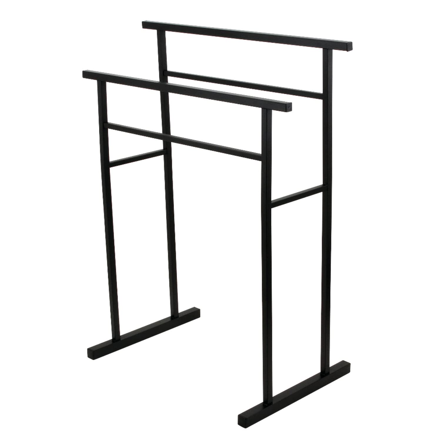 Kingston Brass SCC8240 Edenscape Pedestal Steel Construction -Towel Rack, Matte Black