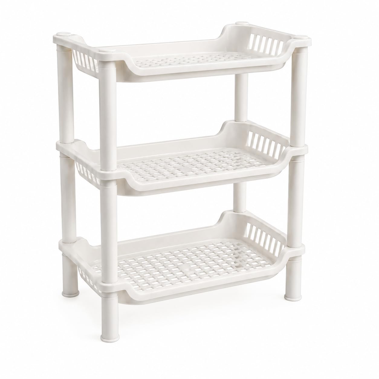 Fasmart 3Tier Plastic Storage Rack For Kitchen And Home, Pack Of 1