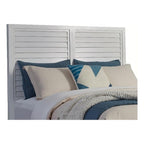 American Woodcrafters Dunescape 79&Quot; W Wood King Panel Headboard In White