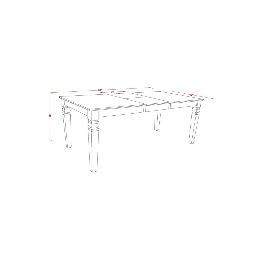 East West Furniture Lgcl9-Blk-C 9 Piece Dining Room Table Set Includes A Rectangle Kitchen Table With Butterfly Leaf And 8 Linen Fabric Upholstered Dining Chairs, 42X84 Inch, Black