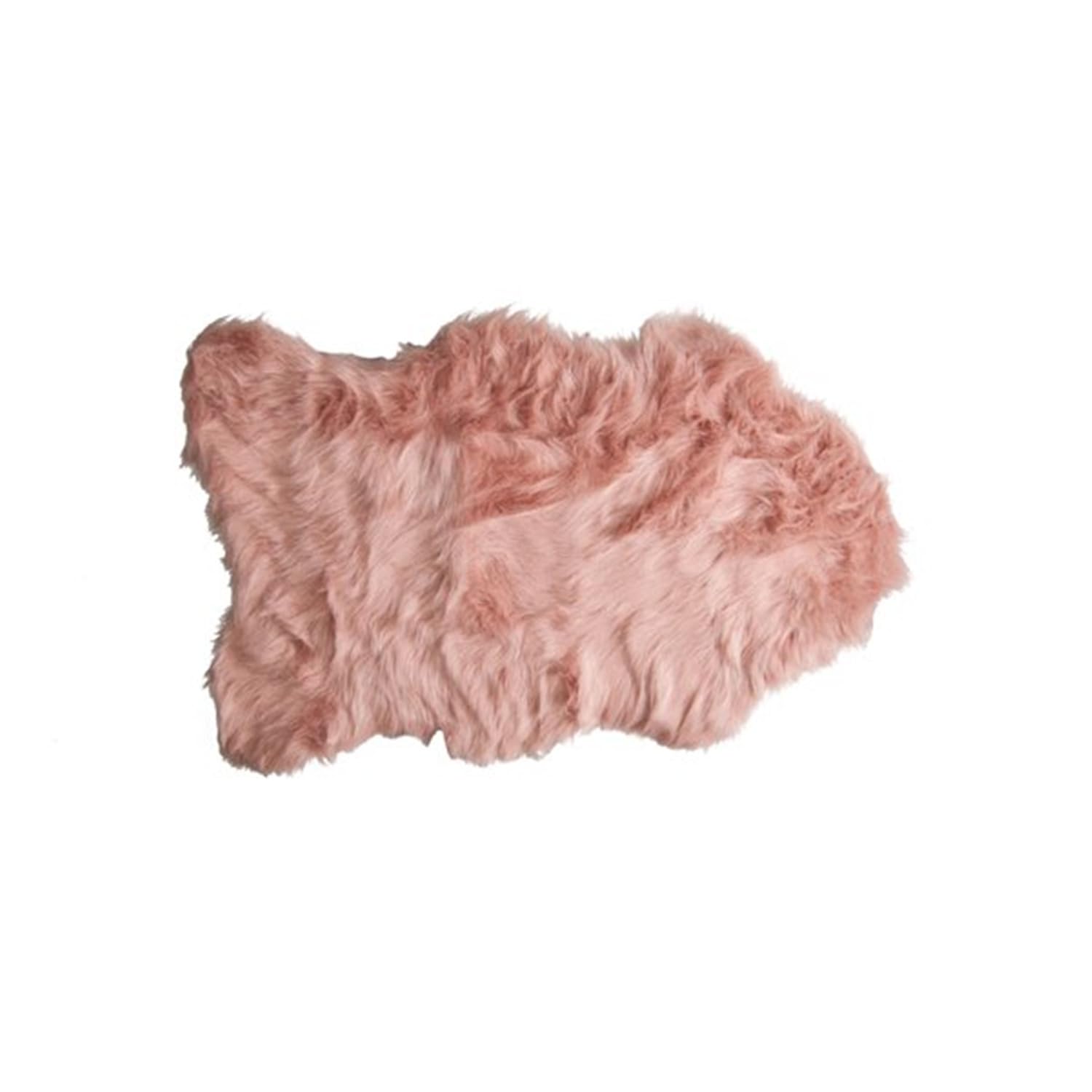 HomeRoots Decor 2' x 3' Dusty Rose Faux Sheepskin Area Rug