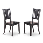 East West Furniture DULE6-BLK-W 6 Piece Dining Table Set Contains a Rectangle Dining Room Table and 4 Wooden Seat Chairs with a Bench, 36x60 Inch, Black