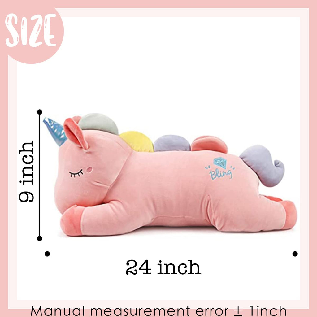 Arelux 24In Cute Pink Giant Stuffed Unicorn Plush:Soft Animal Hugging Pillow Unicorn Stuffed Animal, Big Body Plushie,Large Unic