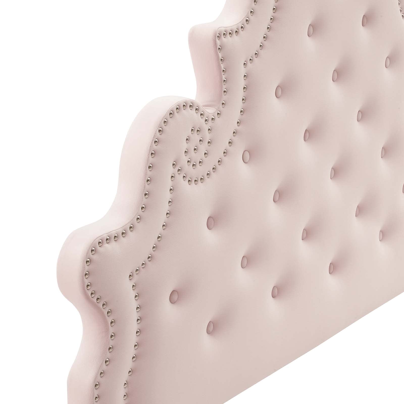 Modway Diana Tufted Performance Velvet Twin Headboard in Pink