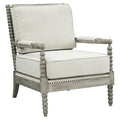 Acme Furniture Accent Arm Chair Cushion, Beige Linen and Gray Oak